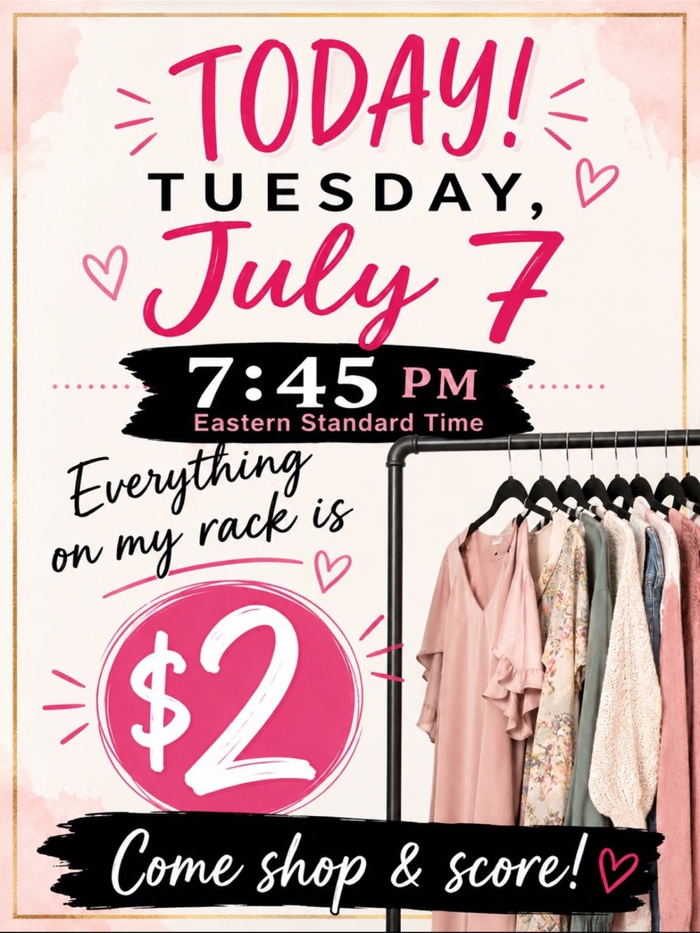 🥳Clearing the rack!! Everything is $2!!🥳